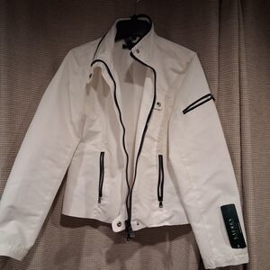 Ralph Lauren White Utility Jacket with Black Accents